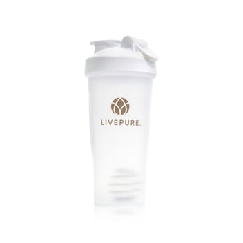 LivePURE LivePURE Frosted White Shaker Bottle - 20.3 oz (600ml)
