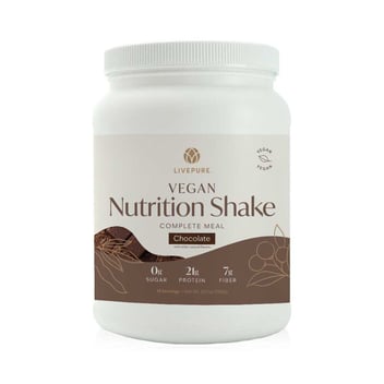 LivePURE Vegan Protein Nutrition Shake, Chocolate