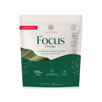 LivePURE Focus + Energy Sticks, Fruit Punch