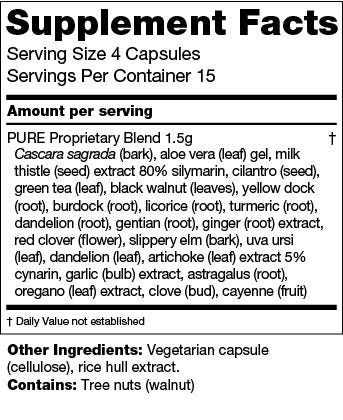 Cleanse, Capsules product label